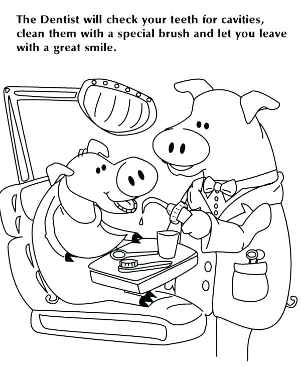 600x731 Teeth Coloring Sheets Dentist Teeth Coloring Pages Dental Brush