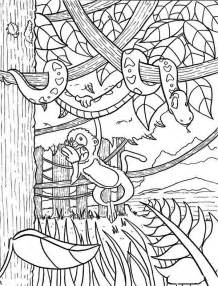 218x286 Banana Tail Checkerboard Jungle Coloring Pages For You To Print