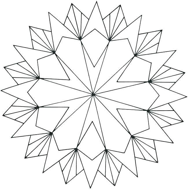 650x658 Geometric Coloring Page Geometric Coloring Page