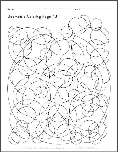 473x609 Neat Geometric Coloring Page With Checkerboard Circles Great