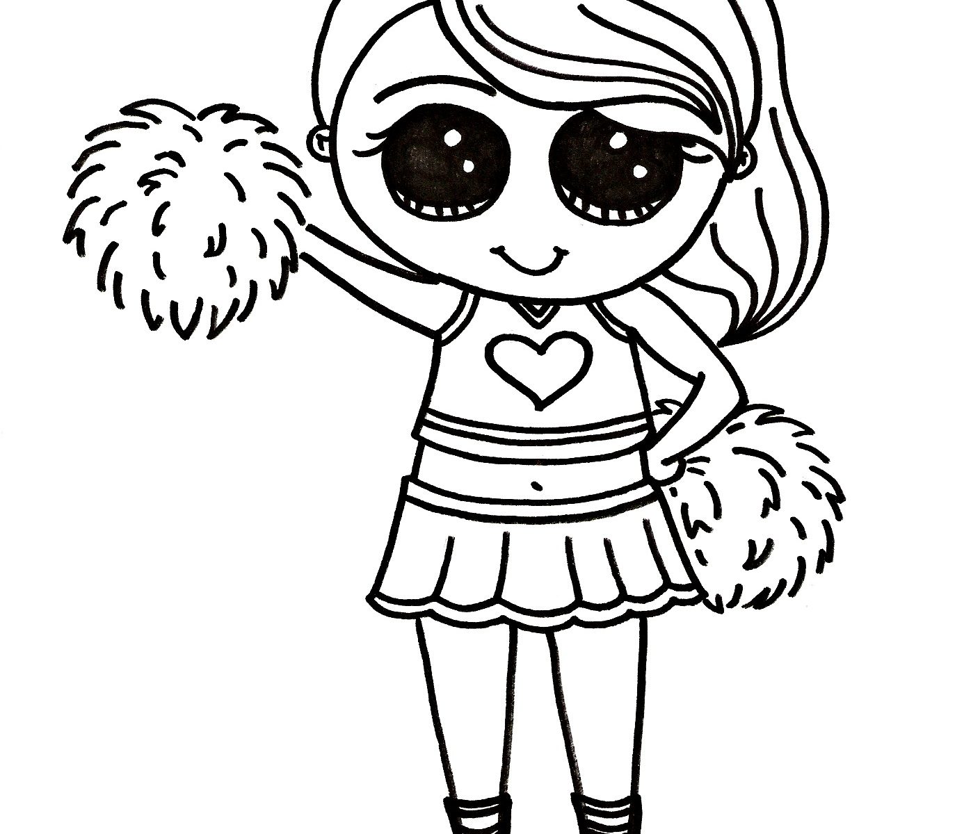 Cheer Coloring Pages At Getdrawings Free Download