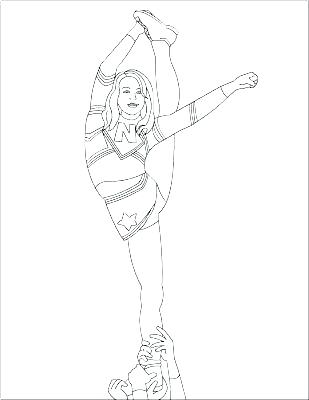 309x400 Football Player And Cheerleader Coloring Pages Cheerleading