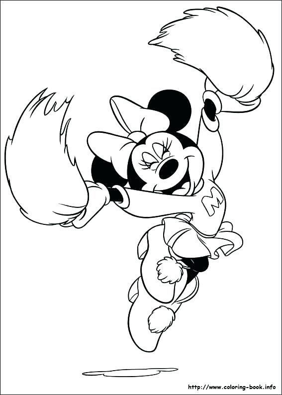 567x794 Free Printable Coloring Pages Mouse Cheerleader Color Cheerleading