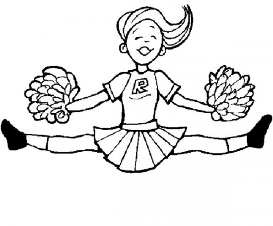 550x457 Cheer Coloring Pages Printable Cheerleading Coloring Pages
