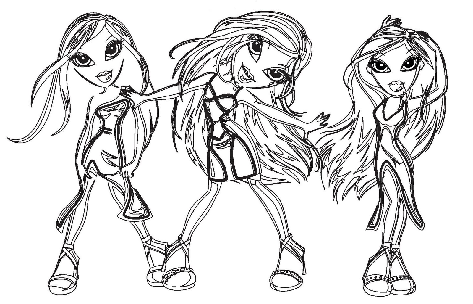 1600x1027 Style Bratz Cheerleading Coloring Pages