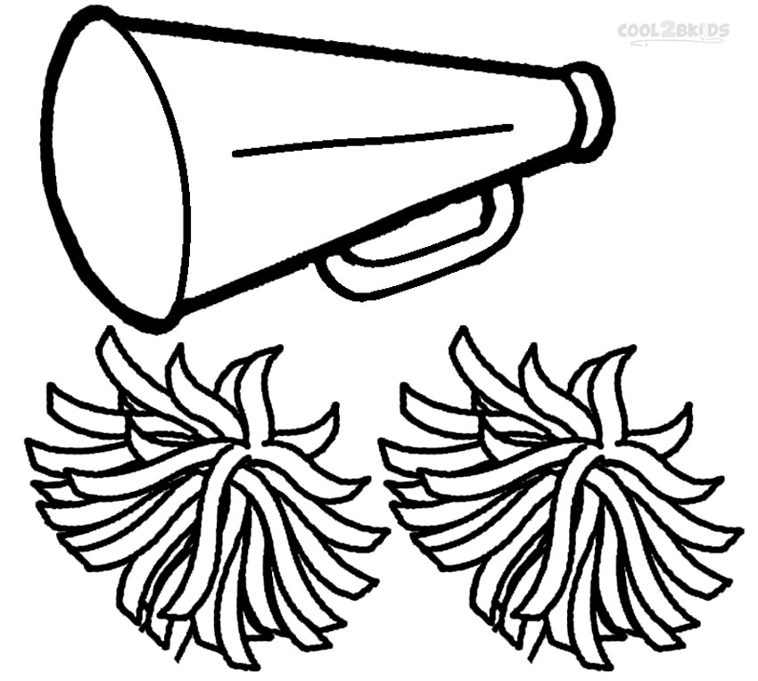 850x764 Coloring Pages Of Cheerleader Pom Poms