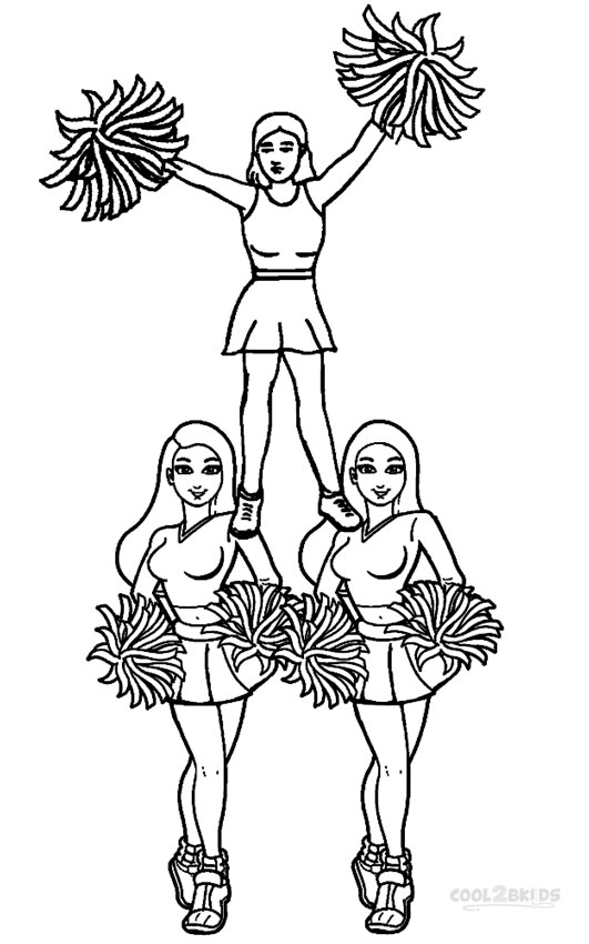 531x850 Printable Cheerleading Coloring Pages For Kids