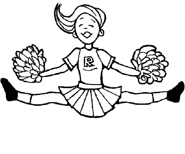 600x498 Cheerleader Coloring Pages Printable Logo And Design Ideas