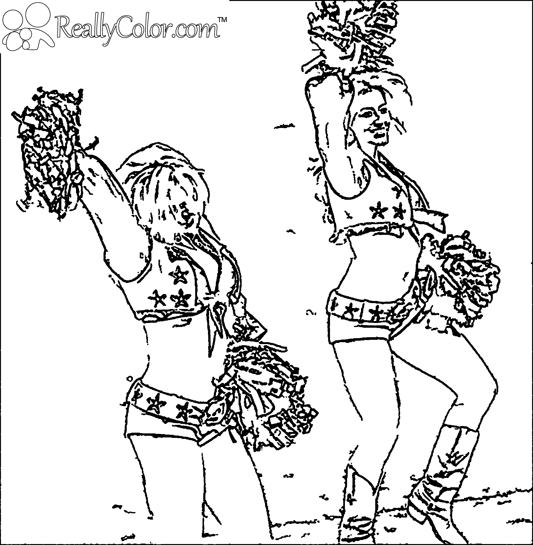 2250x2300 Bargain Cheerleading Megaphone Coloring Pages Cheerleader