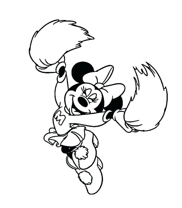 600x686 Cheerleader Coloring Pages Mouse Cheerleader Coloring Page