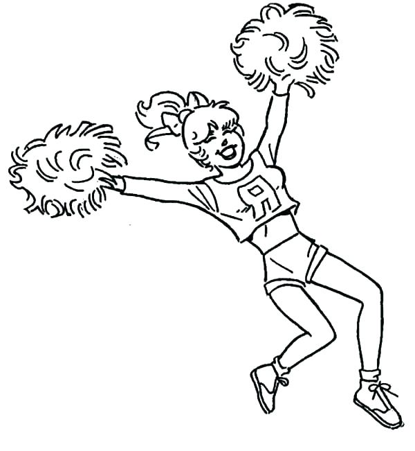 600x651 Cheerleading Coloring Pages