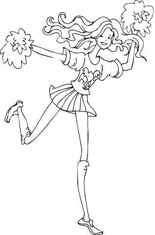 317x480 Free Printable Cheerleading Coloring Pages Cheer Cheerleader