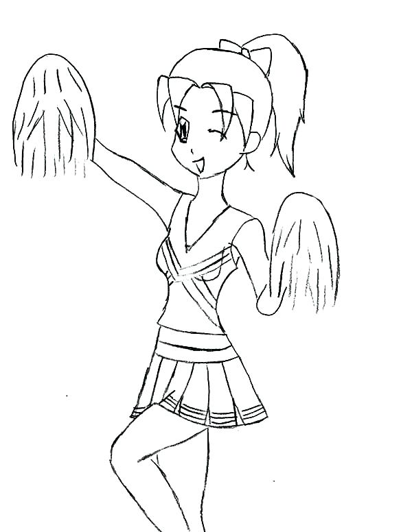 600x776 Cheerleading Coloring Pages