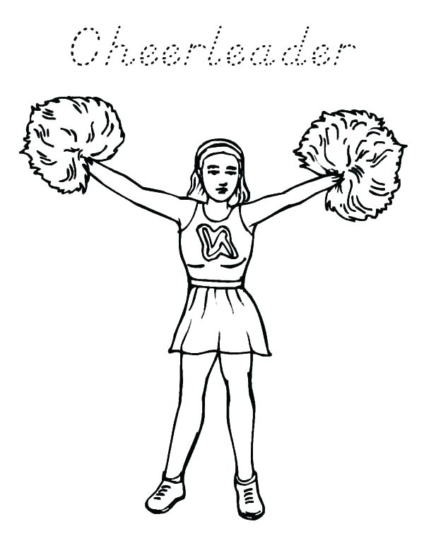 600x776 Cheerleading Coloring Pages