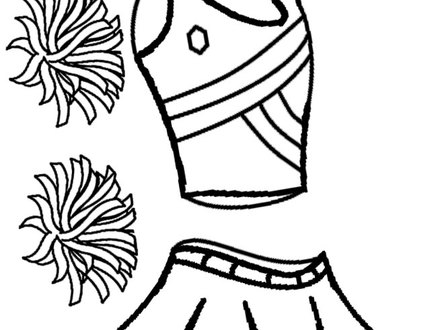 440x330 Cheer Coloring Pages, Cheerleader Difficult Stunt Coloring