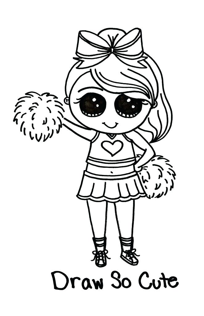 662x1024 Cute Little Girl Cheerleader Coloring Pages Best Place To Color
