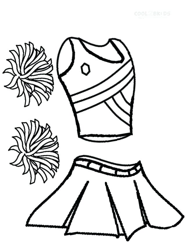 654x850 Cheer Coloring Pages Cheerleader Uniform Coloring Pages
