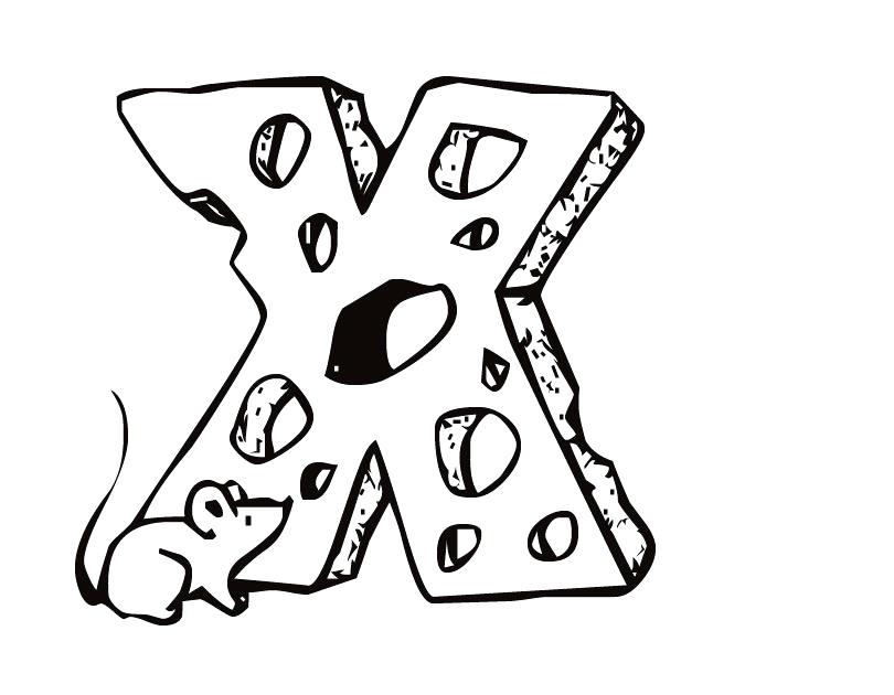810x630 Letter X Coloring Pages Page Image Images Letter X Cheese