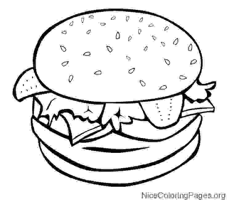 Cheeseburger Coloring Page at GetDrawings | Free download