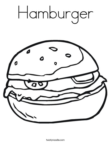 468x605 Hamburger Coloring Page