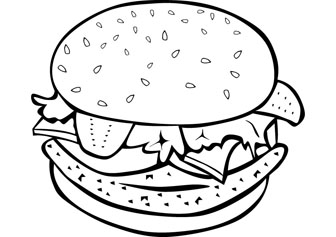 336x237 Burger Coloring Pictures