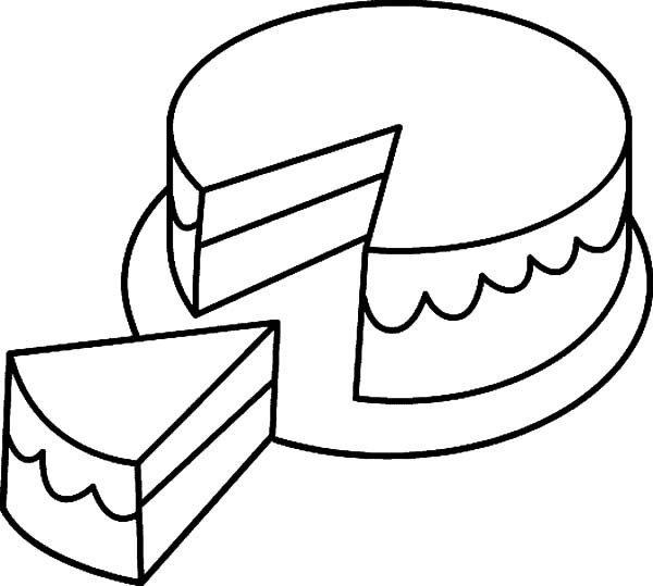 600x539 Frosted Cake Coloring Pages Best Place To Color