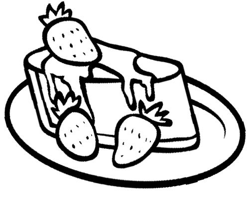 500x399 Strawberry Cheese Cake Coloring Page Cookie