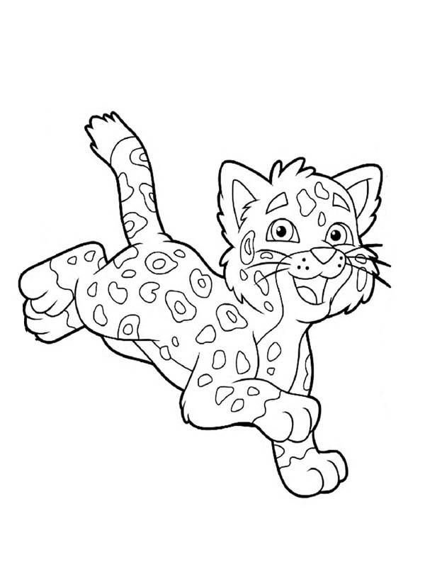 600x800 Happy Little Cheetah Coloring Page
