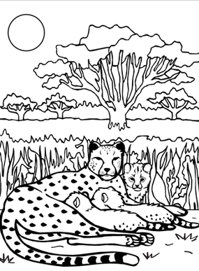 285x387 Best Cheetah Coloring Pages For Your Little Ones Cheetahs