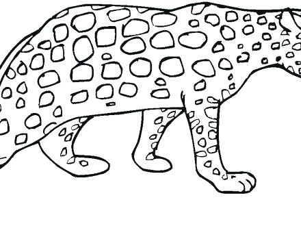 440x330 Simple Cheetah Coloring Pages Kids Free Page Cute Baby Simple