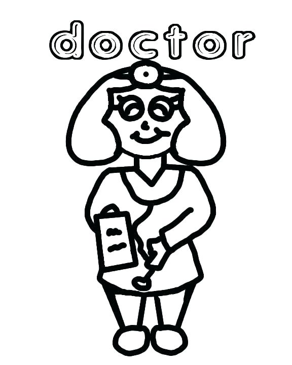 576x720 Doctor Coloring Pages Coloring For Preschool Doctor Coloring Pages