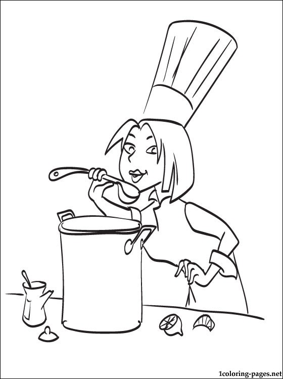 560x750 Girl Chef From Ratatouille Coloring Page Printable
