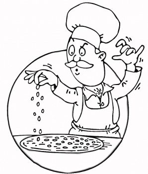 298x350 Chef Coloring Pages