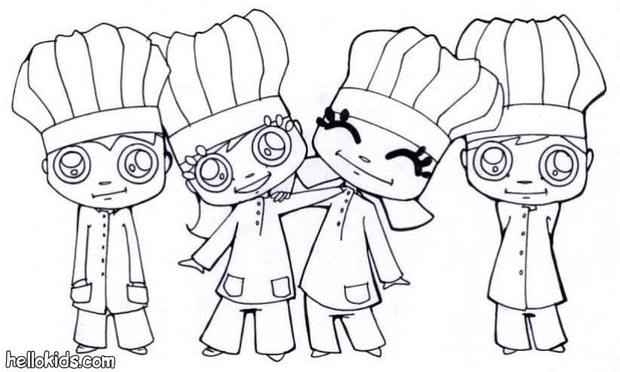 620x372 Little Chef Coloring Page