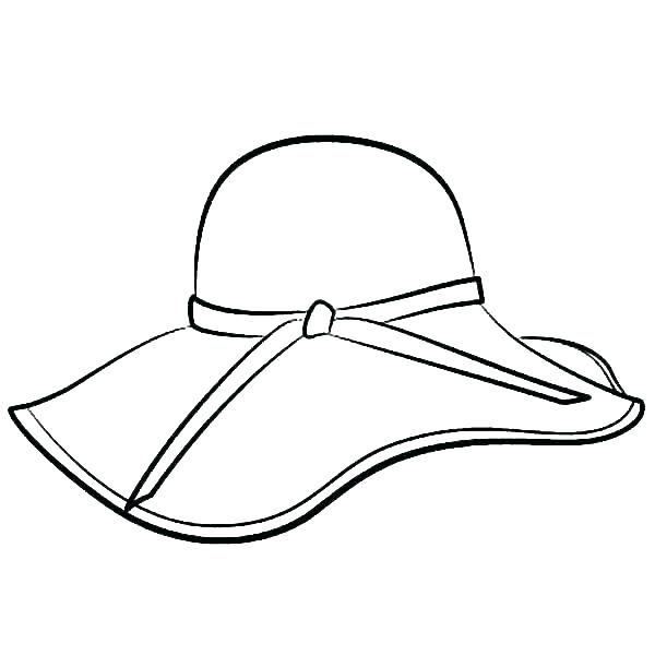 600x600 Santa Hat Coloring Page