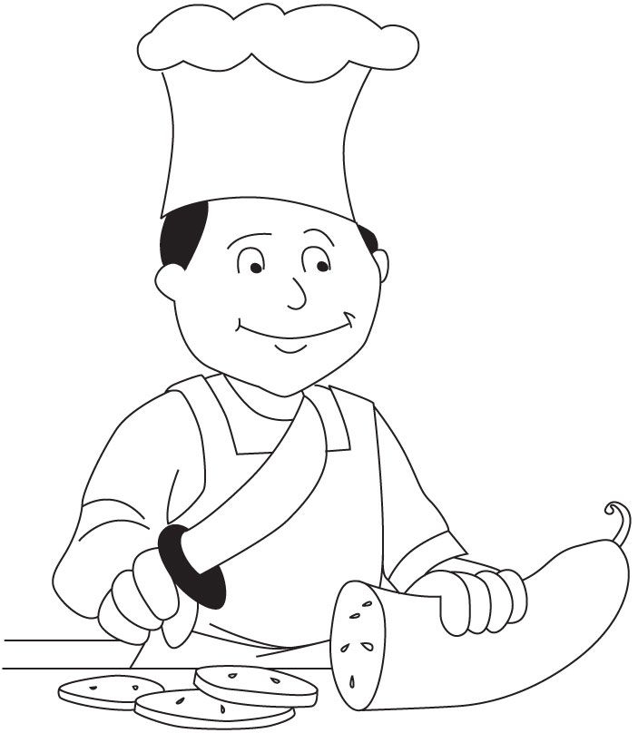703x808 Coloring Page Of A Chef Hat Archives