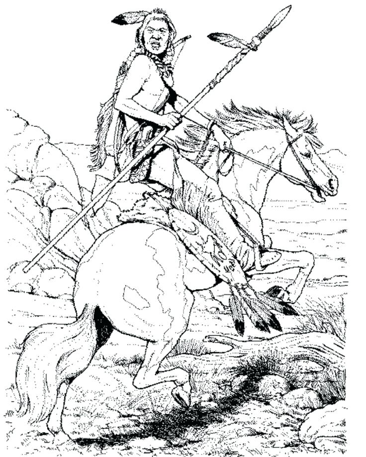 736x919 Cherokee Indian Coloring Pages Native Horse Coloring Page Boys