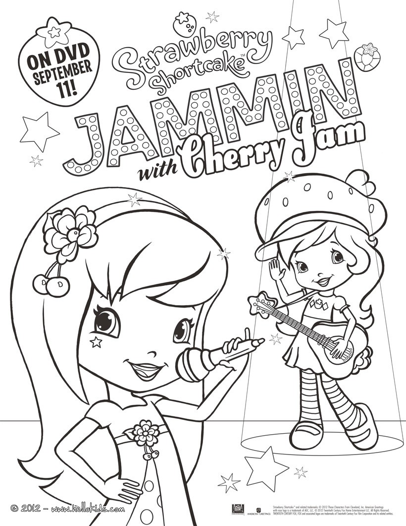 820x1060 Jammin With Cherry Jam Strawberry Shortcake Coloring Pages
