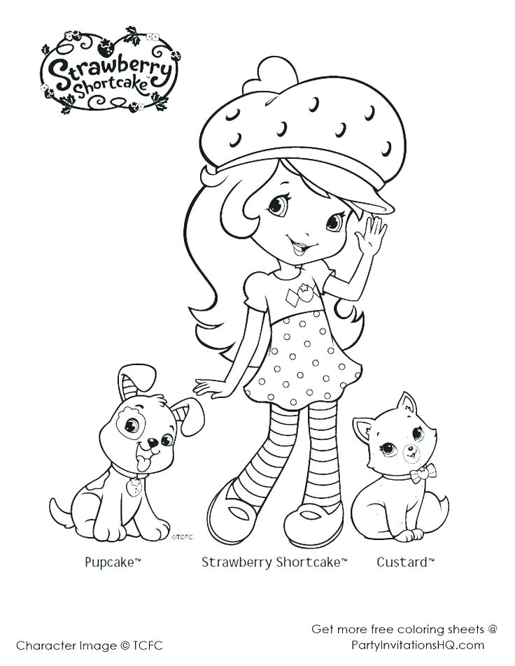 736x952 Printable Strawberry Shortcake Coloring Pages Cherry Jam Coloring