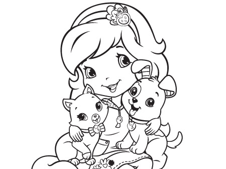 450x336 Strawberry Shortcake Coloring Pages Bestofcoloring Coloring