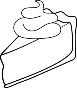 264x300 Clipart Image Piece Of Cream Pie With Whipped Topping Coloring