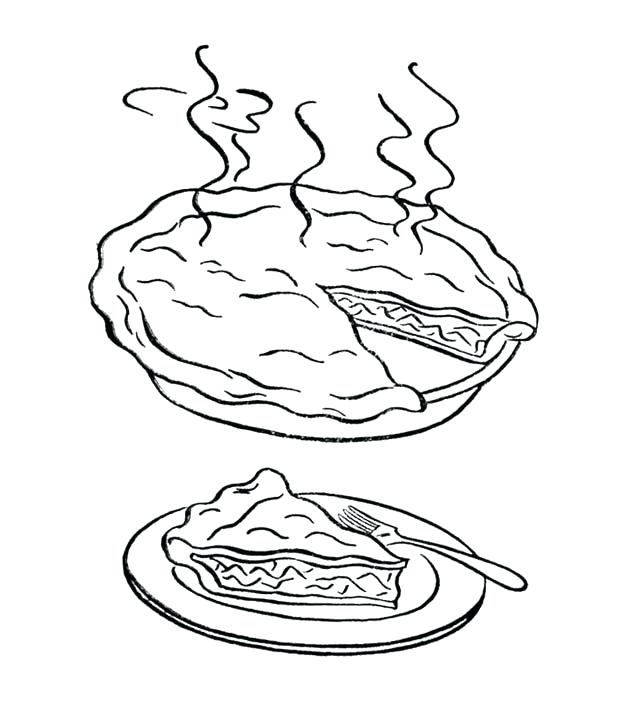 630x721 Pie Coloring Page Hot Pie Coloring Page For Kids Blueberry Pie