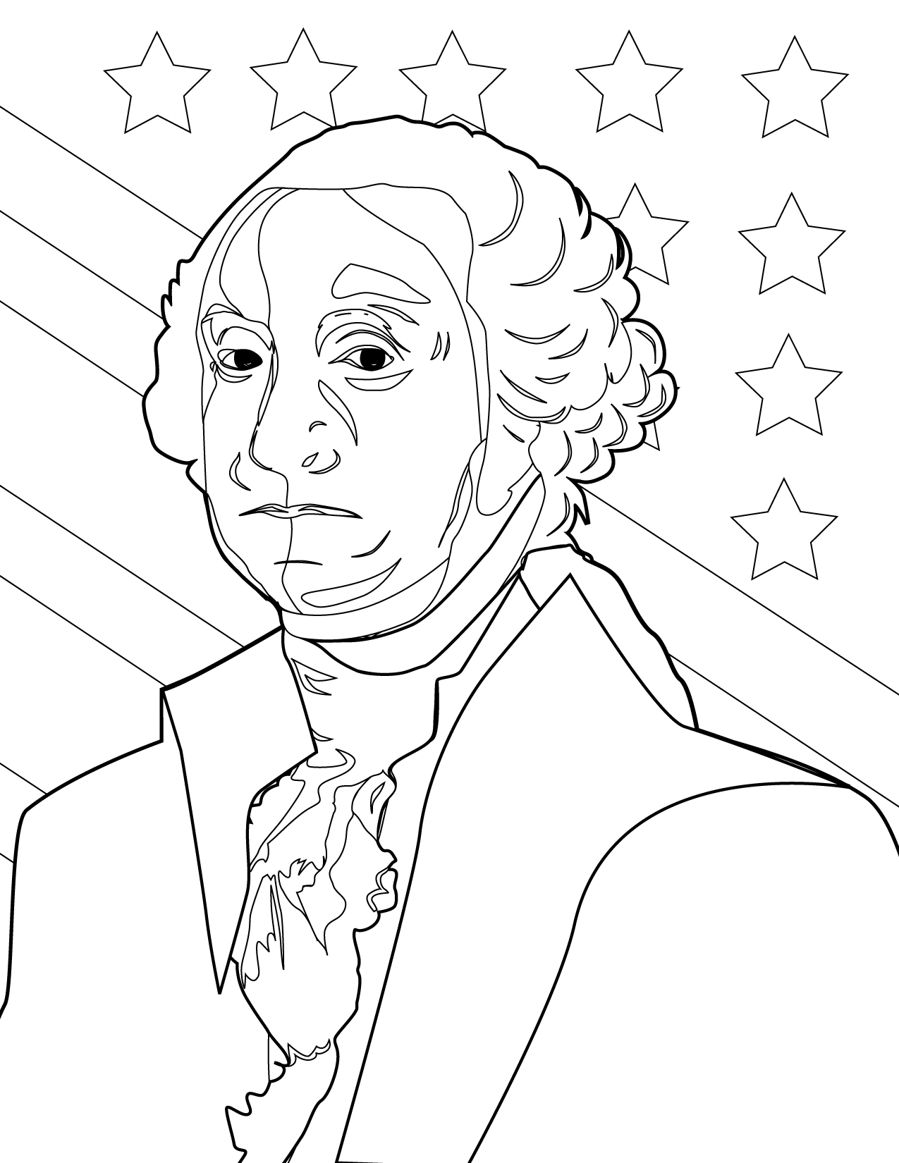 1275x1650 George Washington Coloring Pages