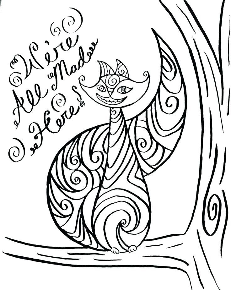 736x923 Cheshire Cat Coloring Page Cat Coloring Page Cat Color Page