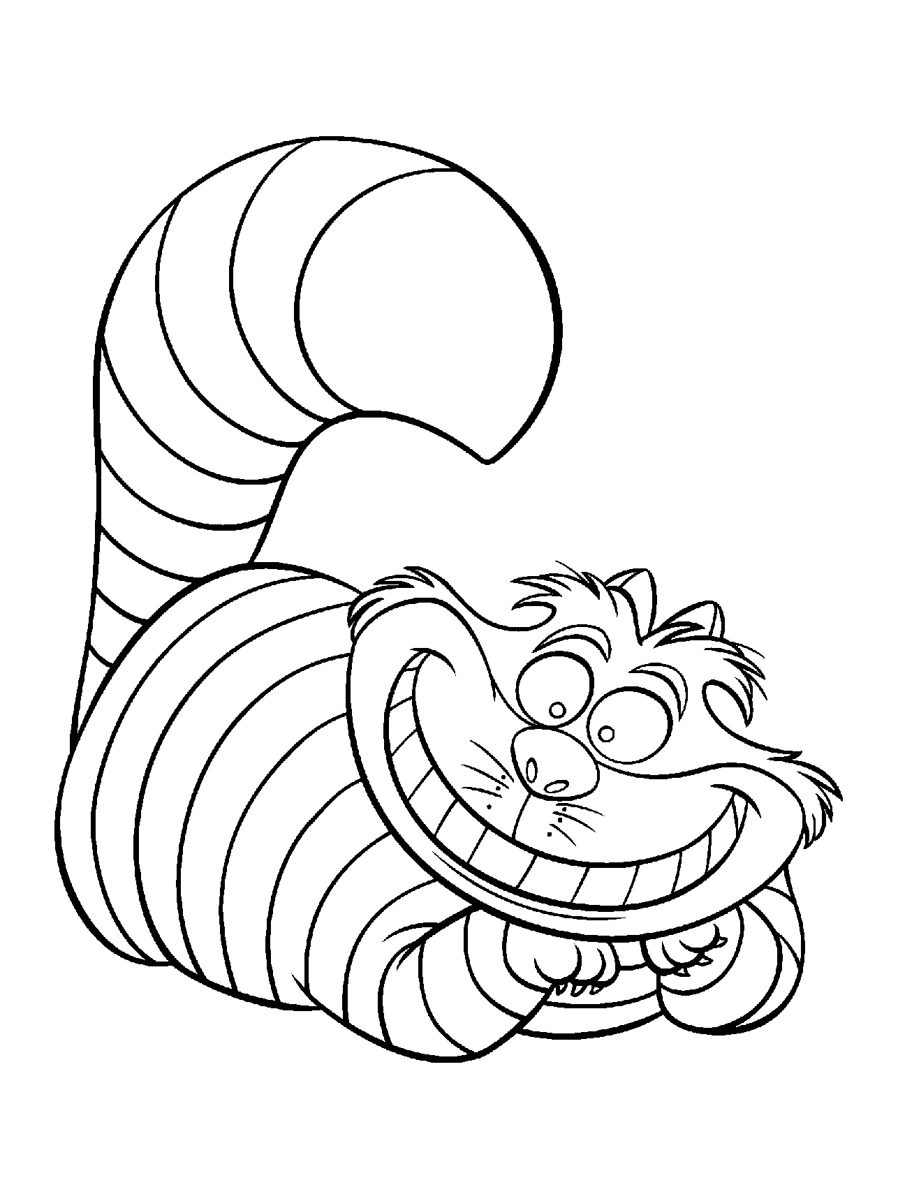 1286x1720 Cheshire Cat Coloring Pages Simple Page