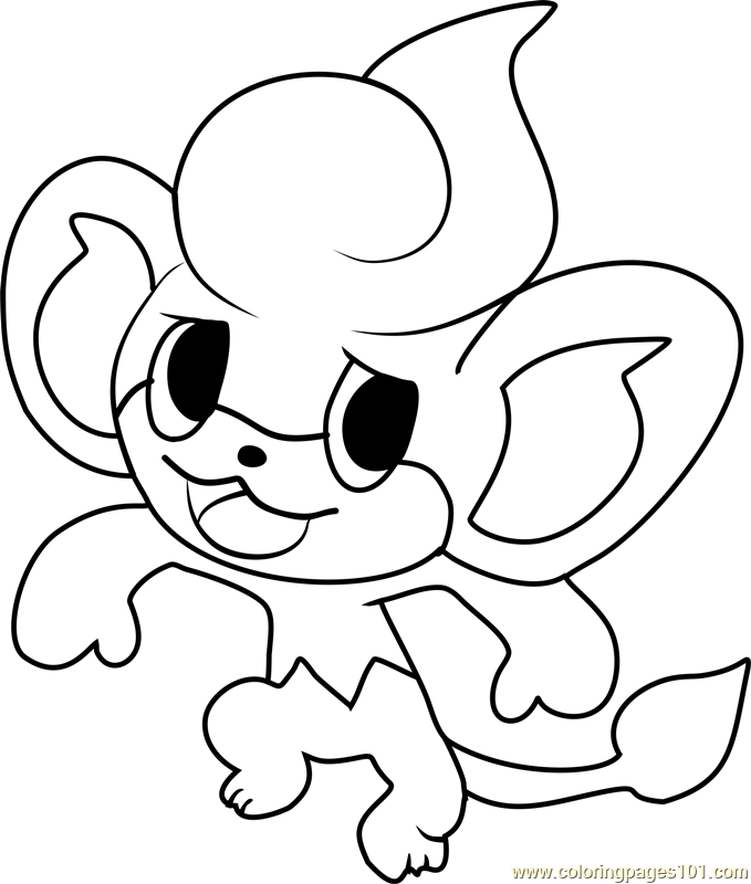 679x800 Pansear Pokemon Coloring Page
