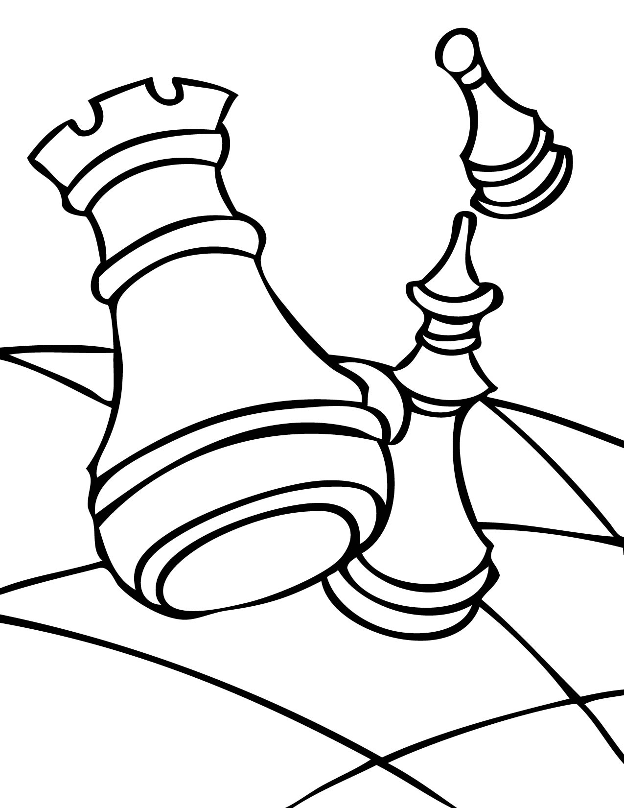 1275x1650 Chess Coloring Page
