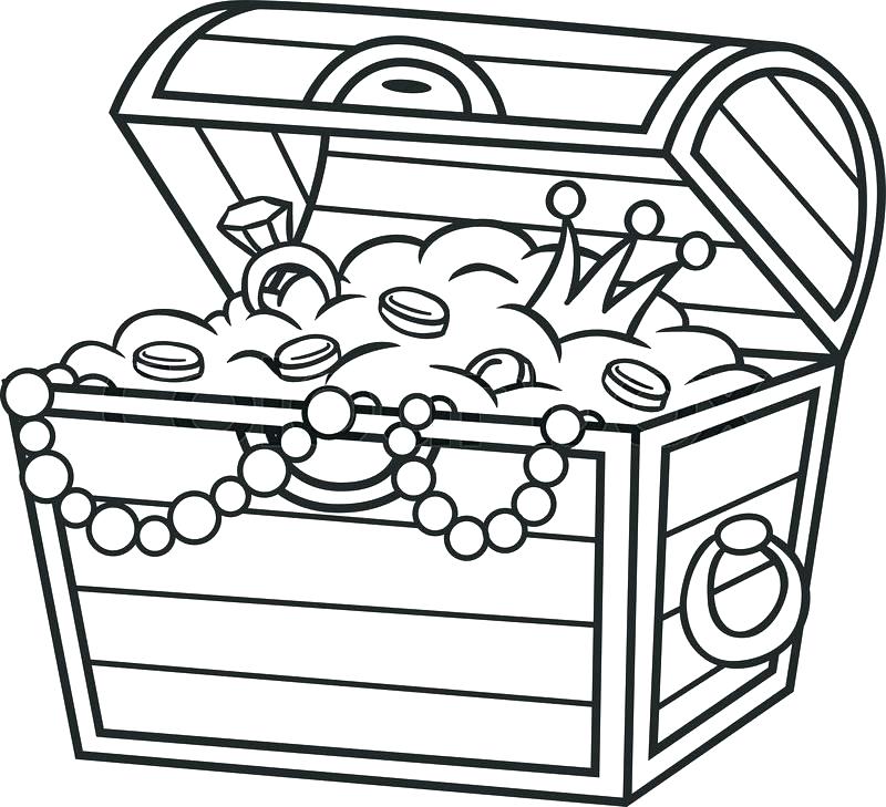 800x729 Pirate Treasure Chest Coloring Page Coloring Pages Treasure Chest