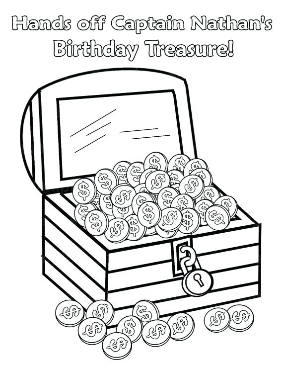 570x738 Treasure Chest Printable Coloring Home Treasure Chest Coloring