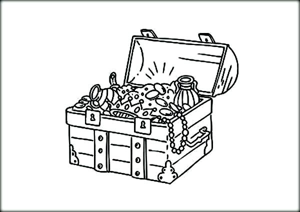 600x424 Treasure Map Coloring Pages Treasure Chest Coloring Pages